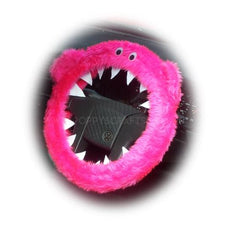 Barbie Pink fuzzy Monster car steering wheel cover Poppys Crafts