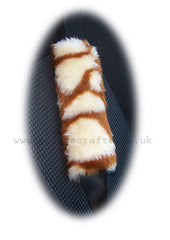 1 singular fuzzy seatbelt pad choose your print zebra cow bee tiger leopard cheetah giraffe