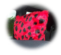 1 pair of Fuzzy Faux fur Headrest covers in a choice of print's Poppys Crafts