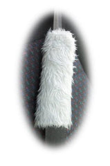 1 pair of furry faux fur car seat belt pads covers choice of colour Poppys Crafts