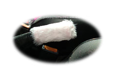 Fuzzy faux fur Baby Pink Handbrake cover cute Poppys Crafts