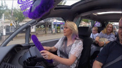 Gorgeous Purple faux fur fuzzy car steering wheel cover Poppys Crafts