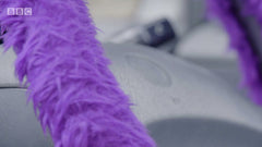 Gorgeous Purple faux fur fuzzy car steering wheel cover Poppys Crafts