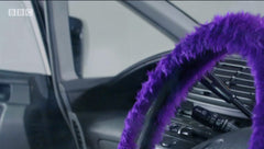 Gorgeous Purple faux fur fuzzy car steering wheel cover Poppys Crafts