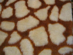 Giraffe print faux fur rear view interior mirror cover Poppys Crafts