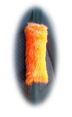 Single fluffy faux fur seatbelt pad / shoulder pad in choice of colour Poppys Crafts