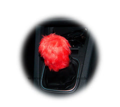 fluffy Gear knob stick shift cover faux fur furry fuzzy choose your colour Poppys Crafts