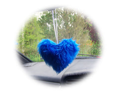 Pretty Royal Blue Fluffy heart hanging
