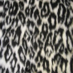 Fuzzy faux fur rear view interior car mirror cover in choice of print